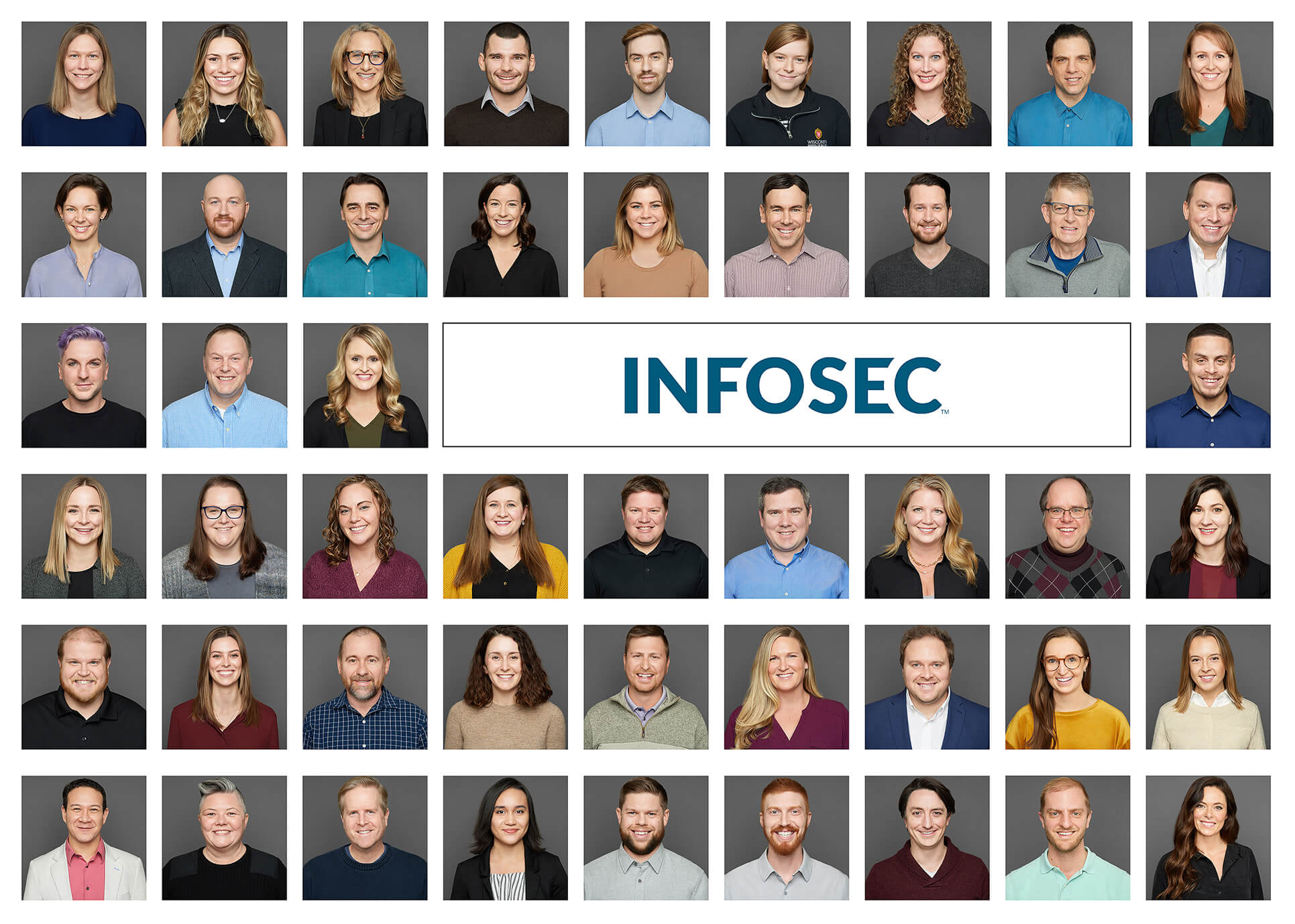 Chicago professional corporate team headshot collage photography for Infosec