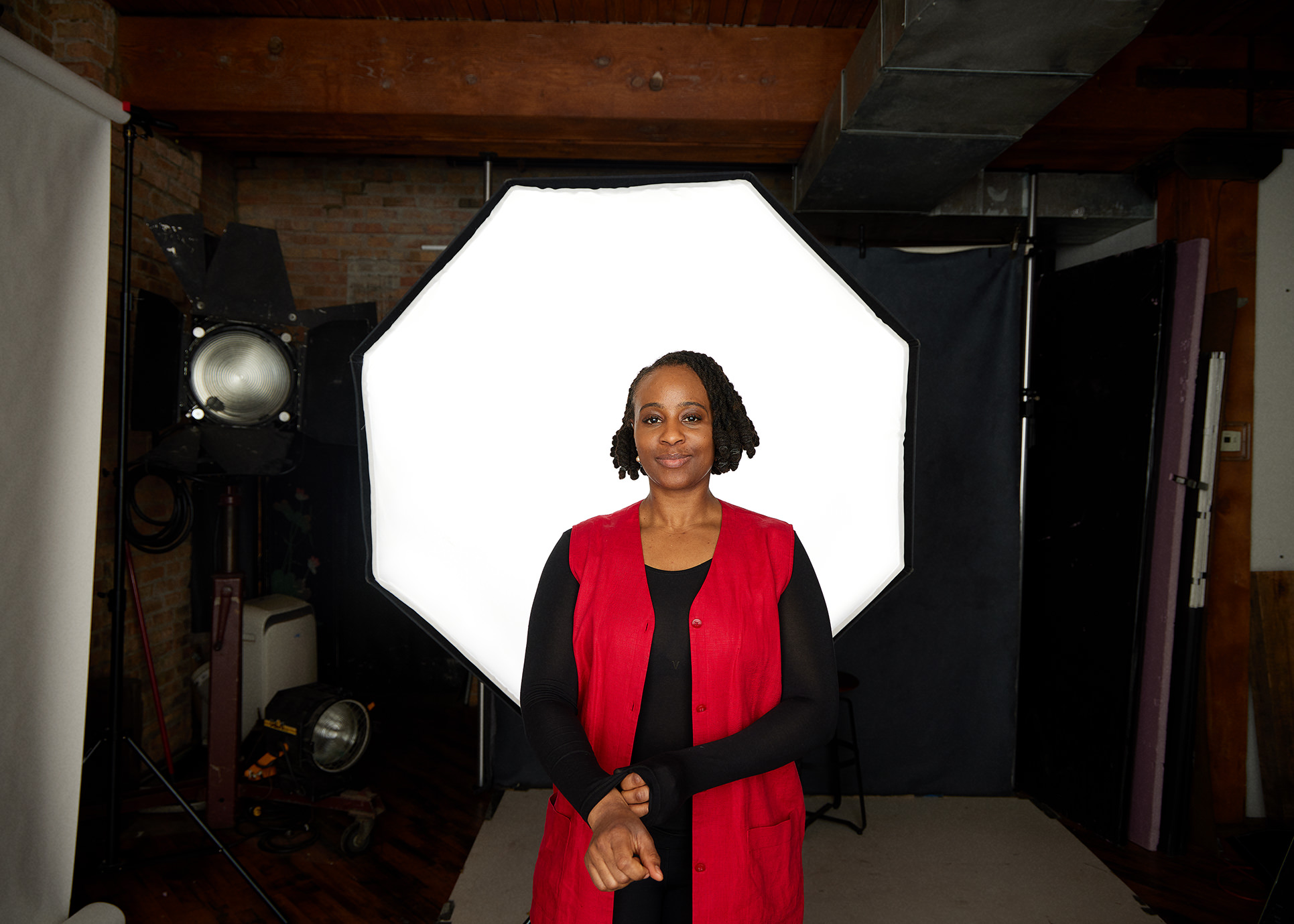 Professional headshot photography Chicago behind the scenes capture