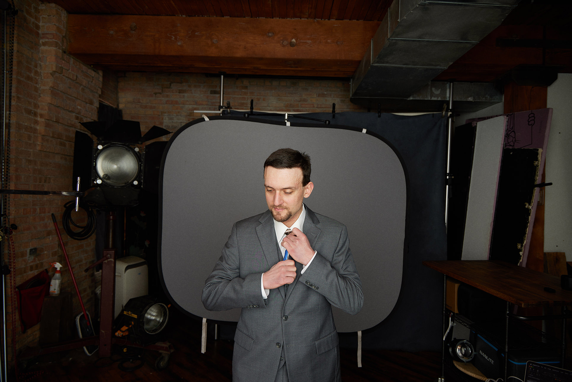 Professional Chicago headshot photography behind the scenes capture