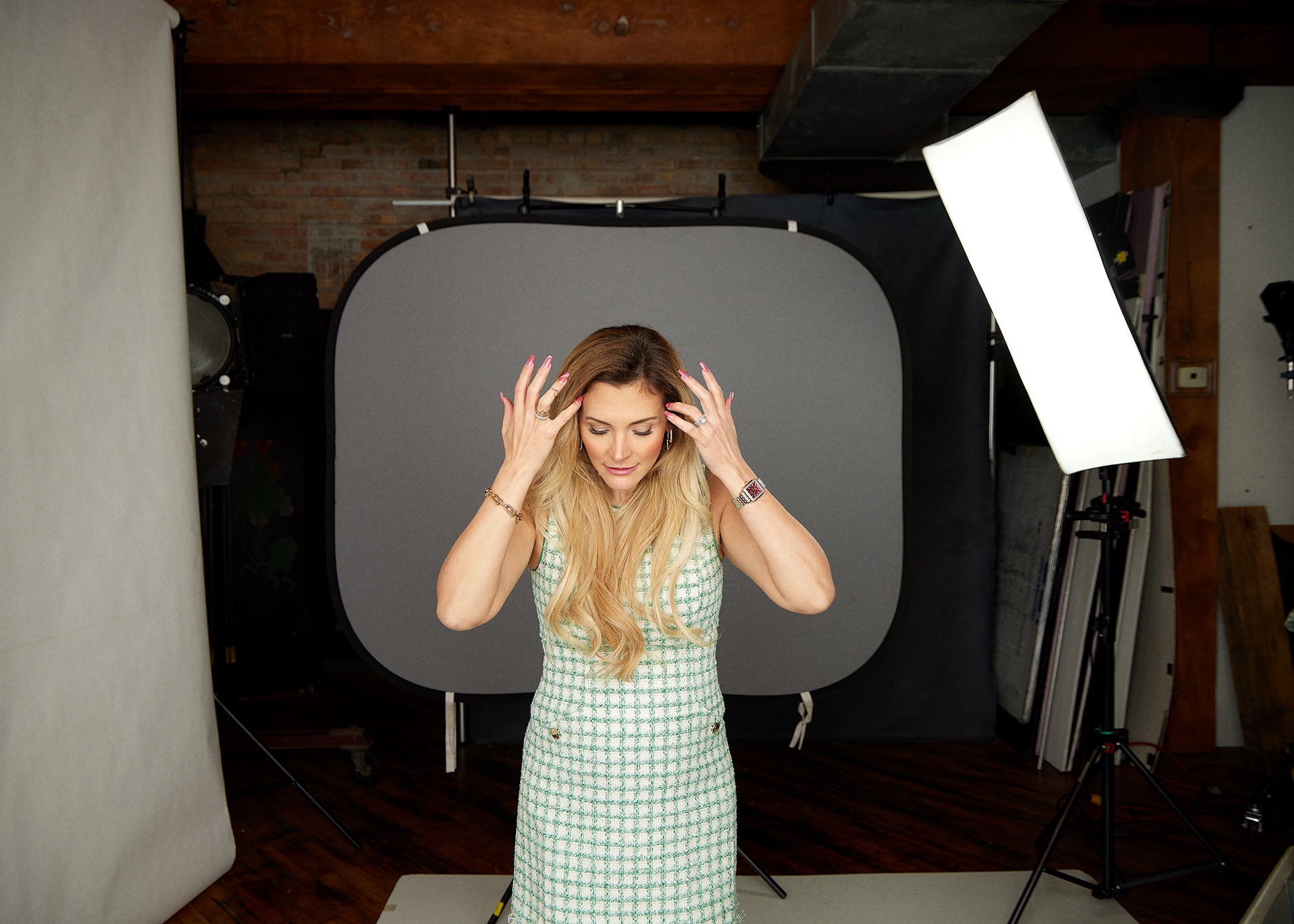 Chicago headshot photography session behind the scenes first shot