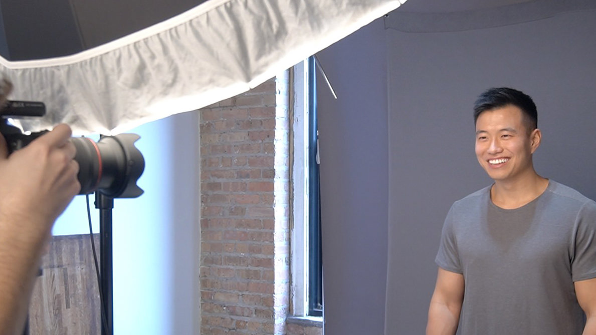 Chicago professional headshot photography behind the scenes first shot - example 1