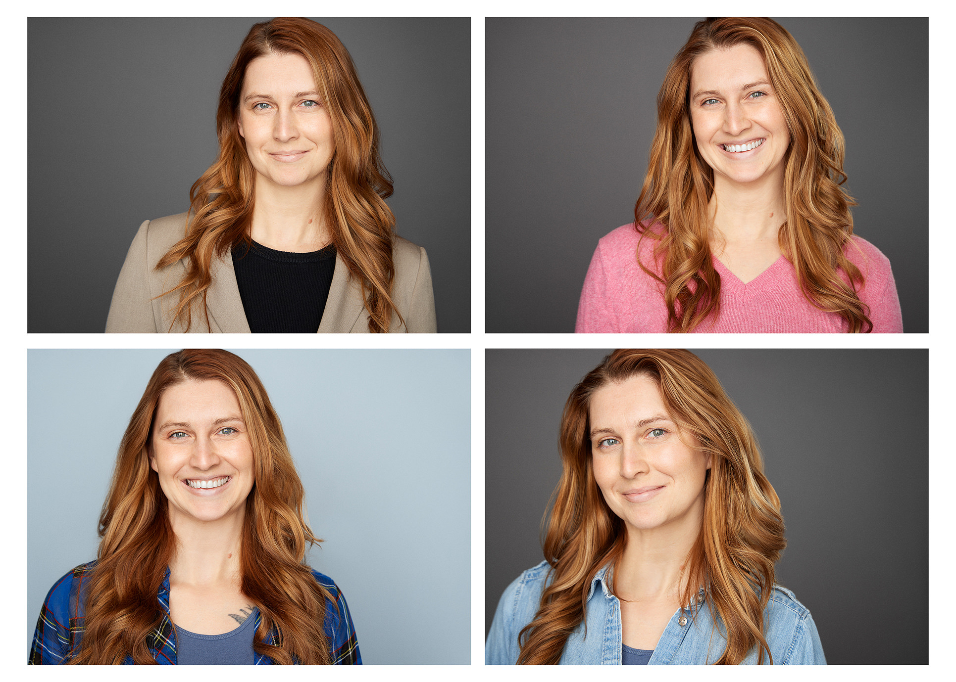 Professional corporate headshot Chicago multiple looks business portfolio