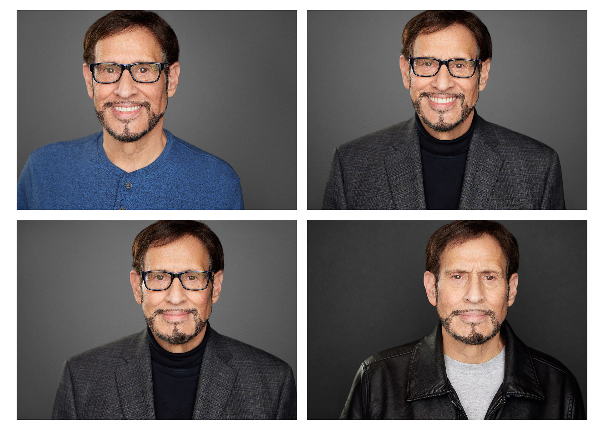 Professional acting headshot Chicago actor multiple expressions portfolio