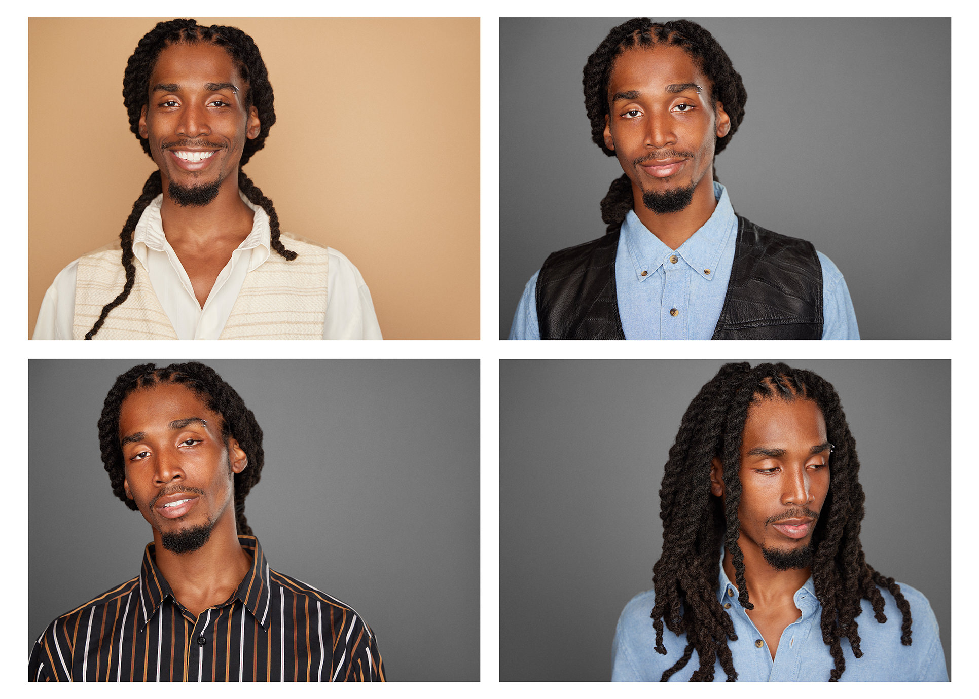 Professional acting headshot Chicago multiple styles actor portfolio