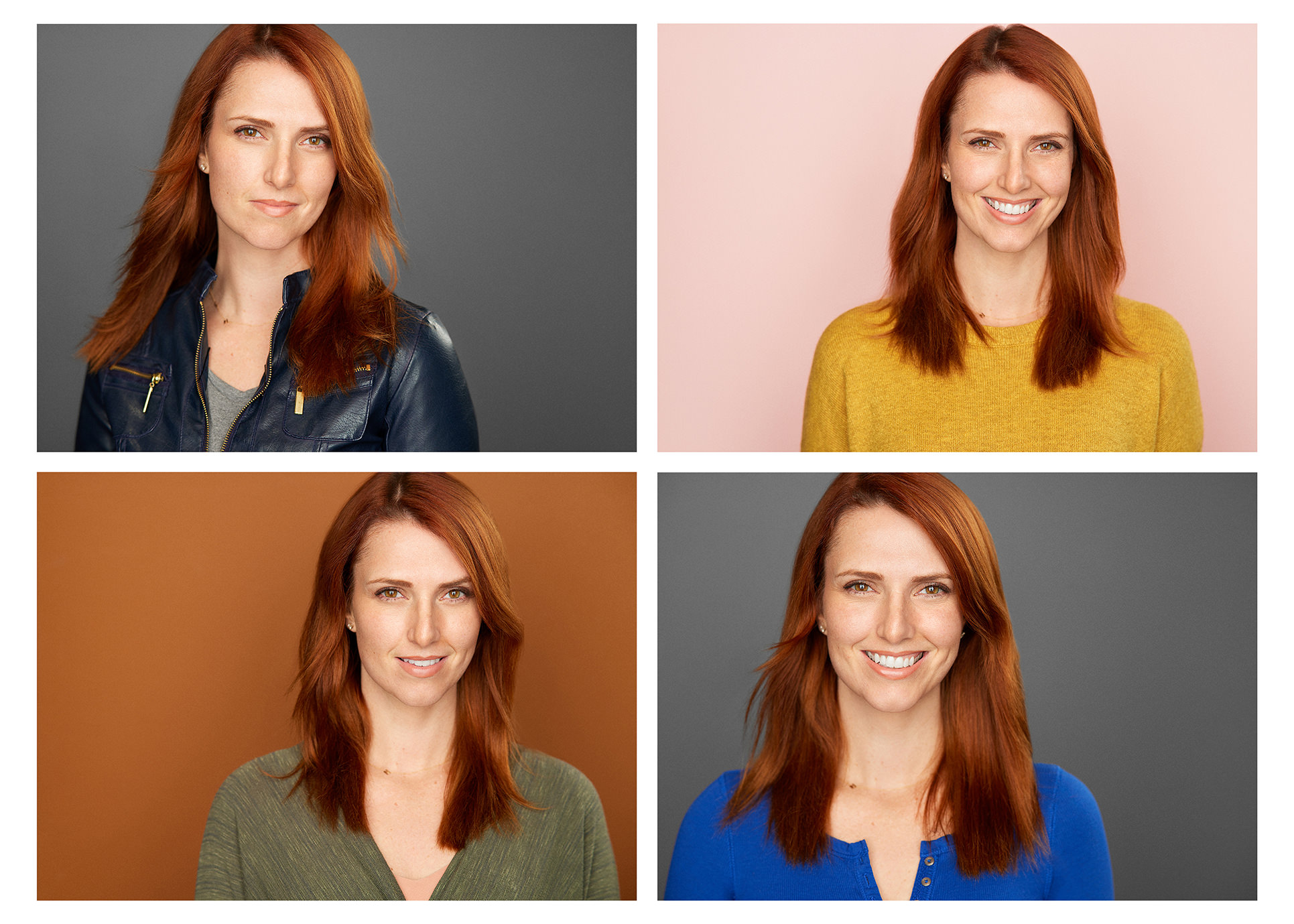 Professional acting headshot Chicago multiple styles actor portfolio