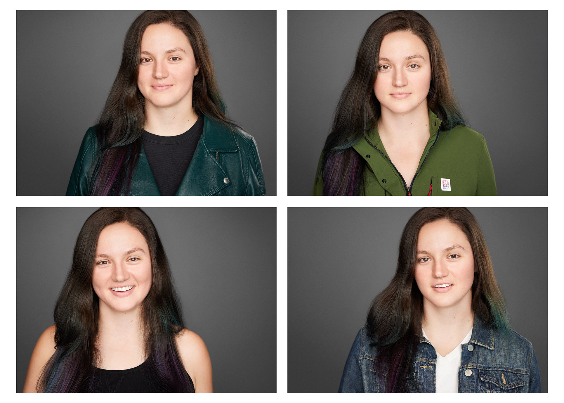 Chicago acting headshot photography actress multiple styles portfolio