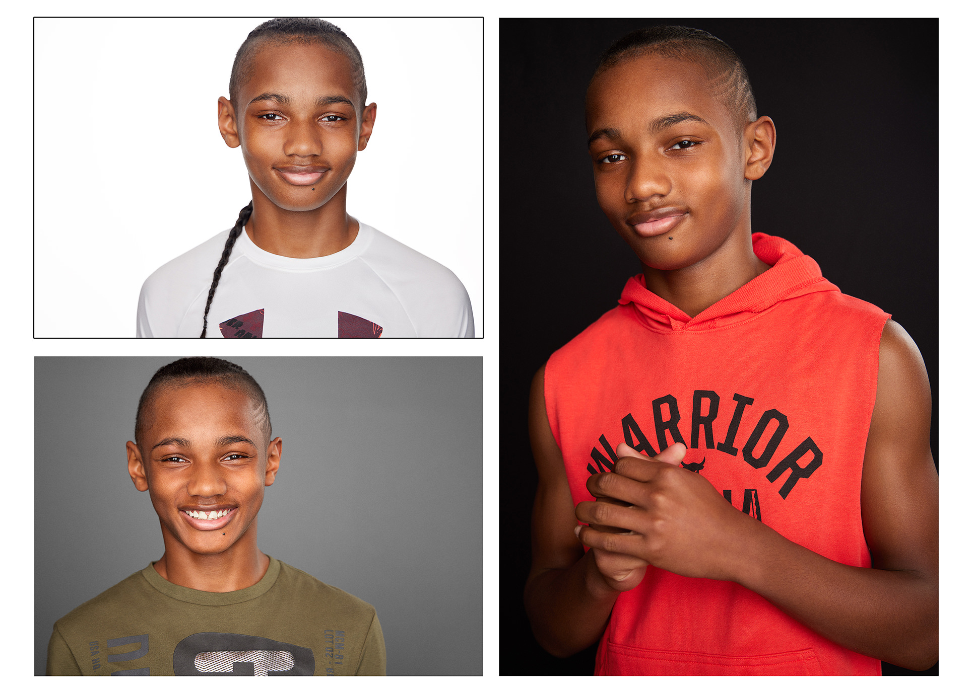 Professional acting headshot Chicago actor multiple looks portfolio