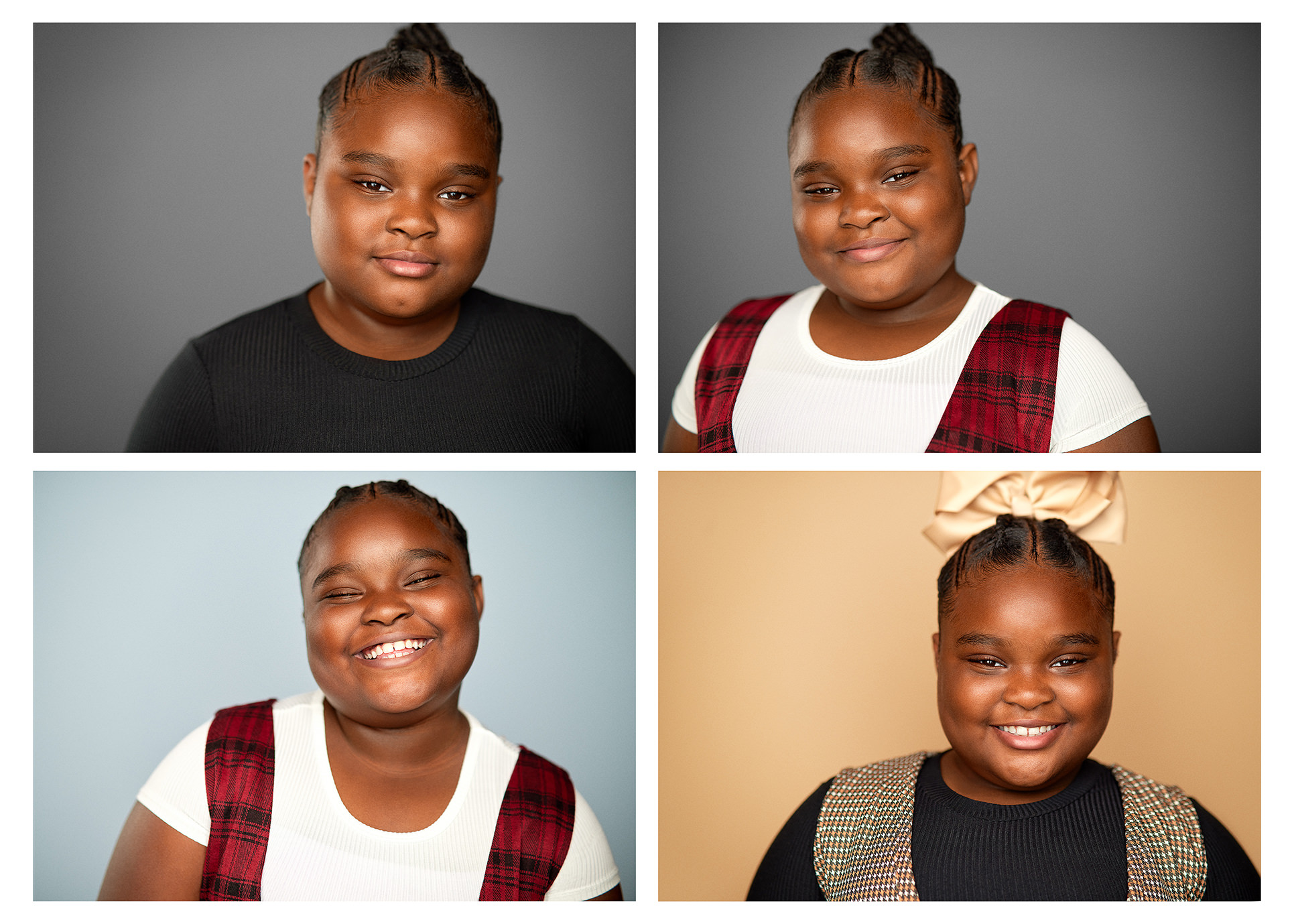 Professional acting headshot Chicago actress multiple styles portfolio