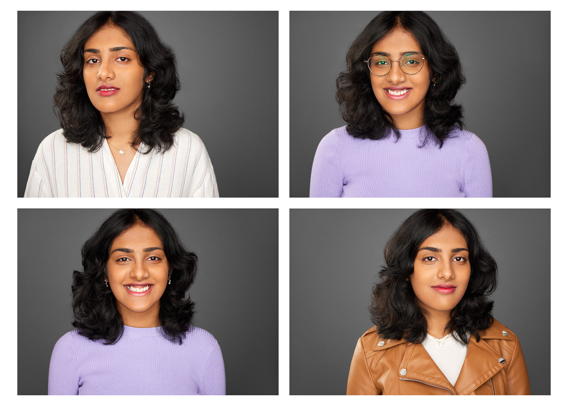 Professional acting headshot Chicago multiple expressions actor portfolio