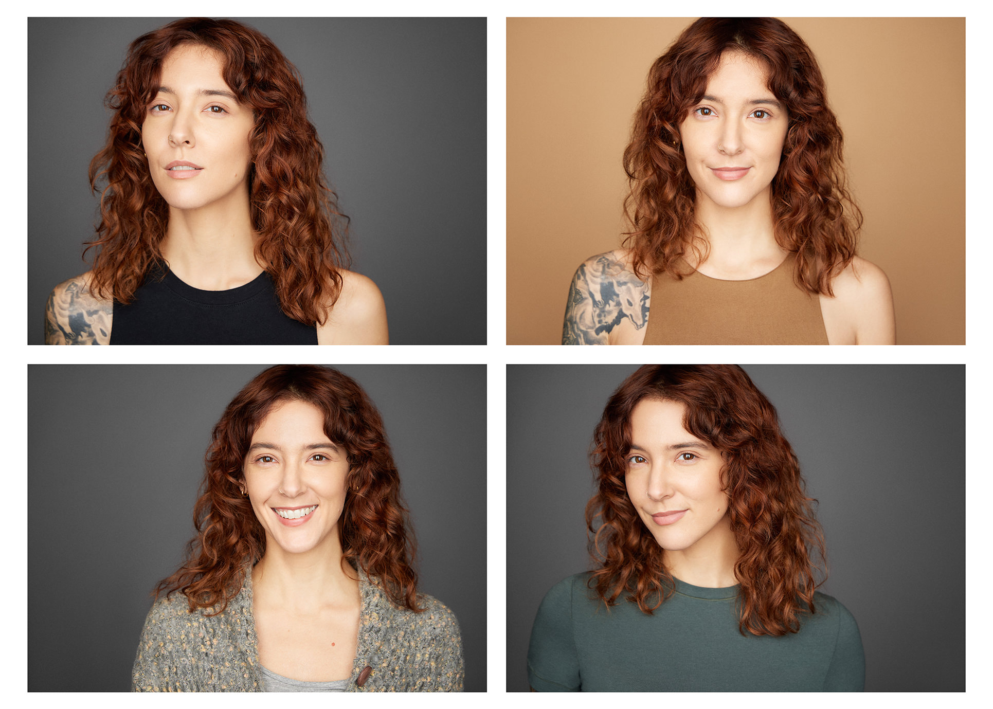 Professional acting headshot Chicago actor multiple looks photography