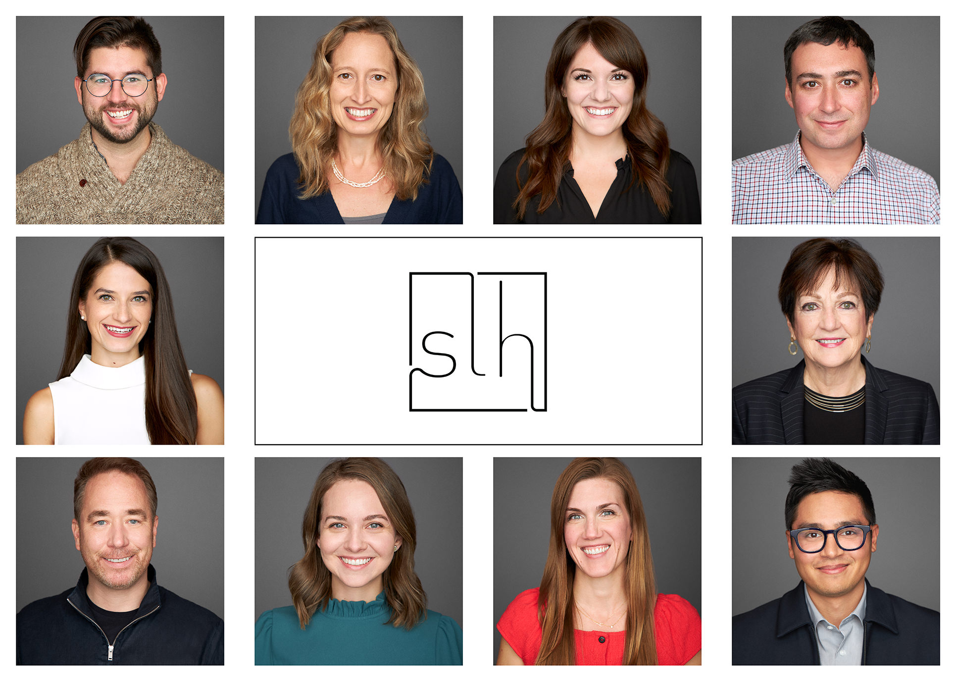 Chicago professional team headshot collage photography for Searl Lamaster Howe